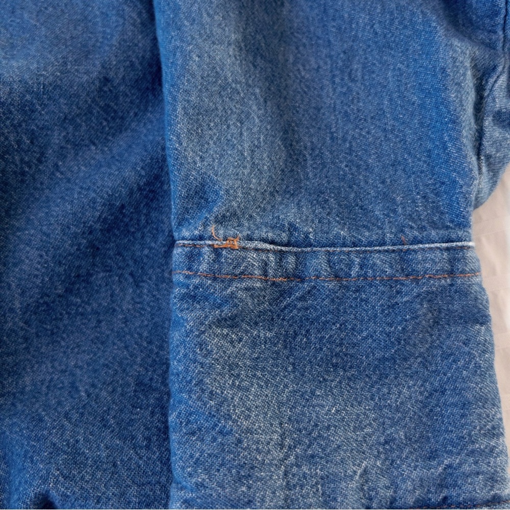 VTG Wrangler Mens Denim Western Shirt Cowboy Rodeo Pearl Snap Long Sleeves - Picture 14 of 14